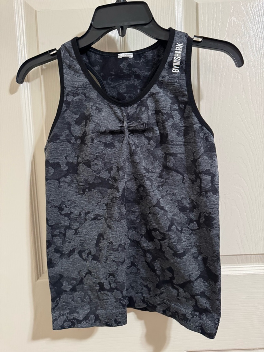 Gymshark Gray & Black Camo Performance Tank